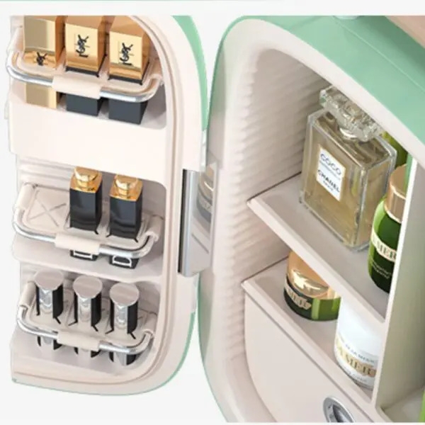 ثلاجة مكياج صغيرة 13 لتر Pinktop Skincare Two Door Mini Refrigerator