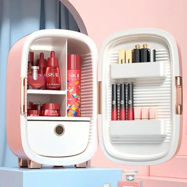 ثلاجة مكياج صغيرة 12 لتر Pinktop Beauty Refrigerator Skincare Cosmetics Fridge - SW1hZ2U6OTQ2NTA4