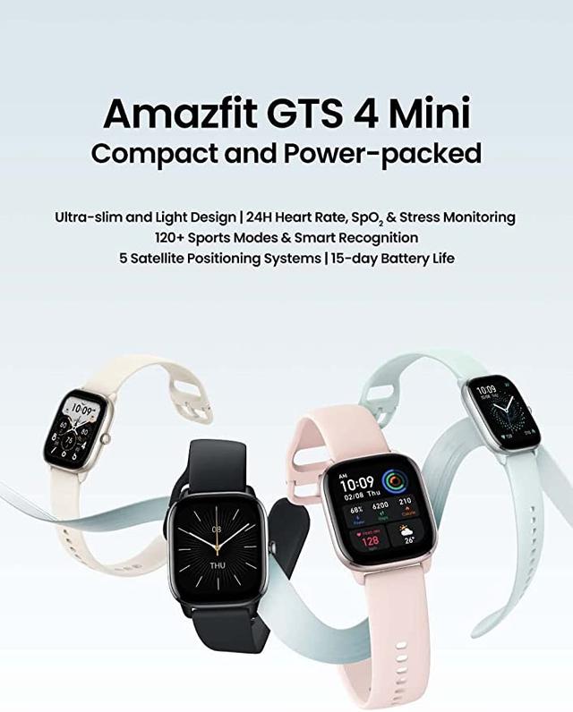 ساعة ذكية أميزفيت شاومي Amazfit GTS 4 Mini مقاس 1.65 بوصة - SW1hZ2U6NzExMDMz