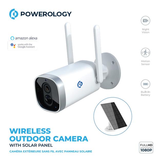 Powerology Wireless Outdoor Camera with Solar Panel - SW1hZ2U6OTQ1ODcy
