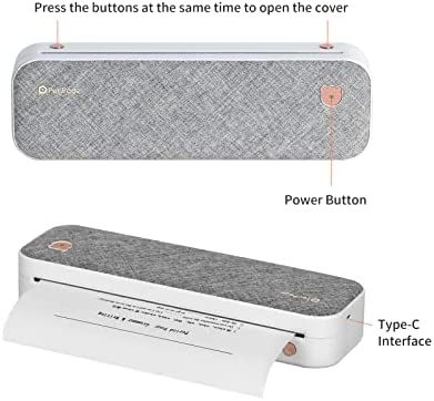 طابعة محمولة حرارية بالبلوتوث مع تطبيق ذكي PeriPage A40 Portable Thermal Printer