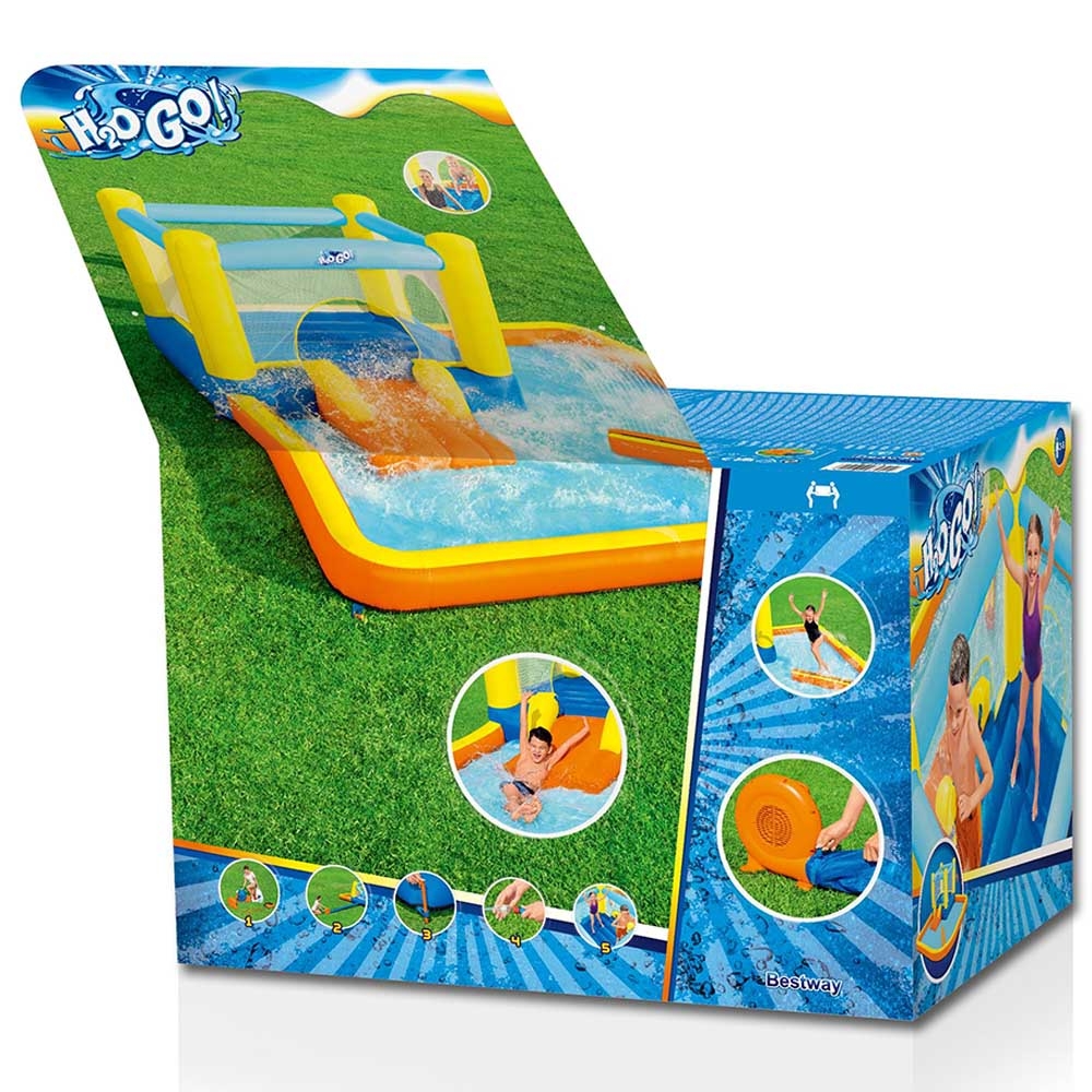 مسبح بيست واي  للأطفال مع زحليقة Bestway H2OGO Beach Bounce Water Park 365 x 340 x 152 cm - 7}