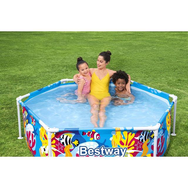 مسبح بيست واي للأطفال مع شمسية علوية Bestway Round Above Ground Pool 183 x 51 cm - SW1hZ2U6OTE1ODY3