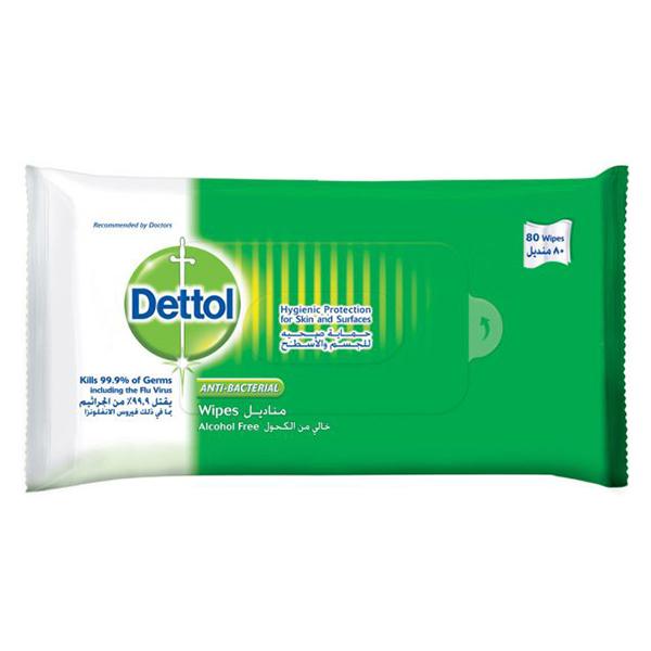 مناديل ديتول مضادة للبكتيريا الاصلية متعددة الاستخدام 80 مناديل ديتول Dettol Anti-Bacterial Multi-Use Original