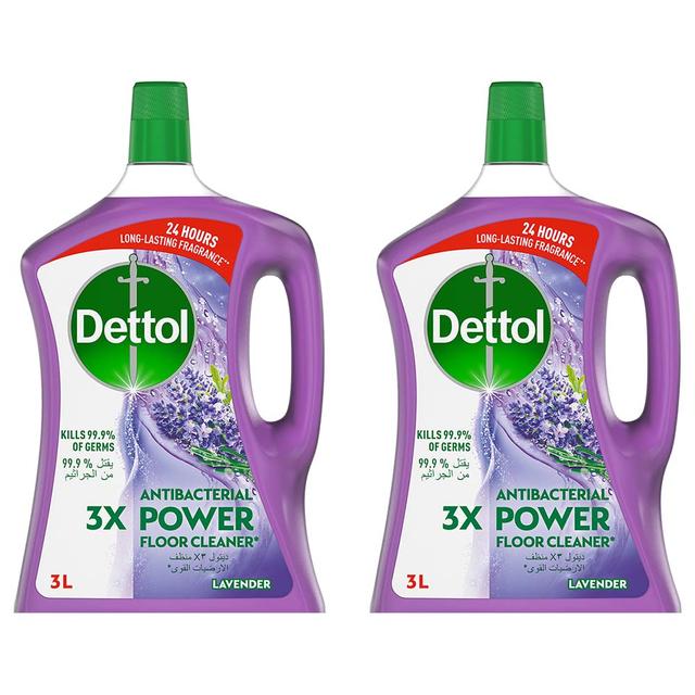 Dettol - Antibacterial Power Floor Cleaner - Lavender - Pack of 2 - 3L - SW1hZ2U6OTI5MTQ3