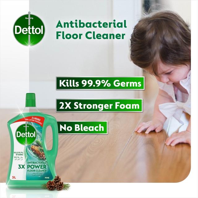 عرض منظف الارضيات مضاد للبكتيريا بالصنوبر تنظيف قوي 3 لتر عدد 2 ديتول Dettol Antibacterial Power Floor Cleaner - SW1hZ2U6OTI5MTgz