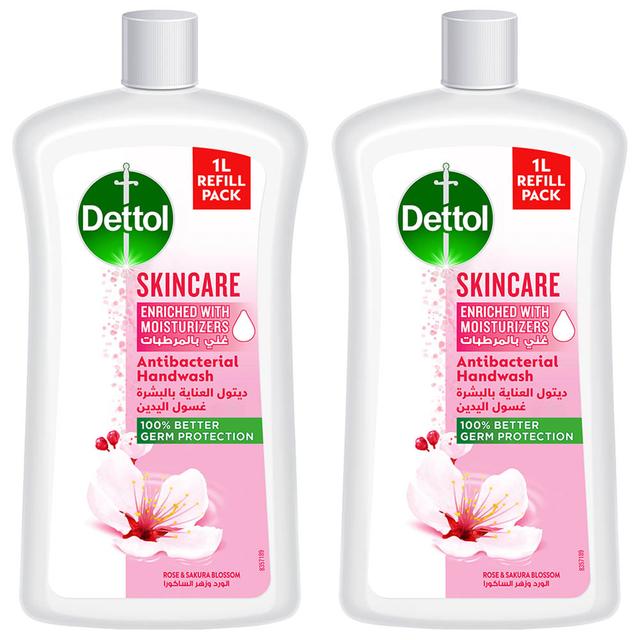 Dettol - Rose & Sakura Blossom Handwash - Pack of 2 - 1L - SW1hZ2U6OTI5MDMx