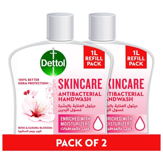 Dettol - Rose & Sakura Blossom Handwash - Pack of 2 - 1L - SW1hZ2U6OTI5MDMz