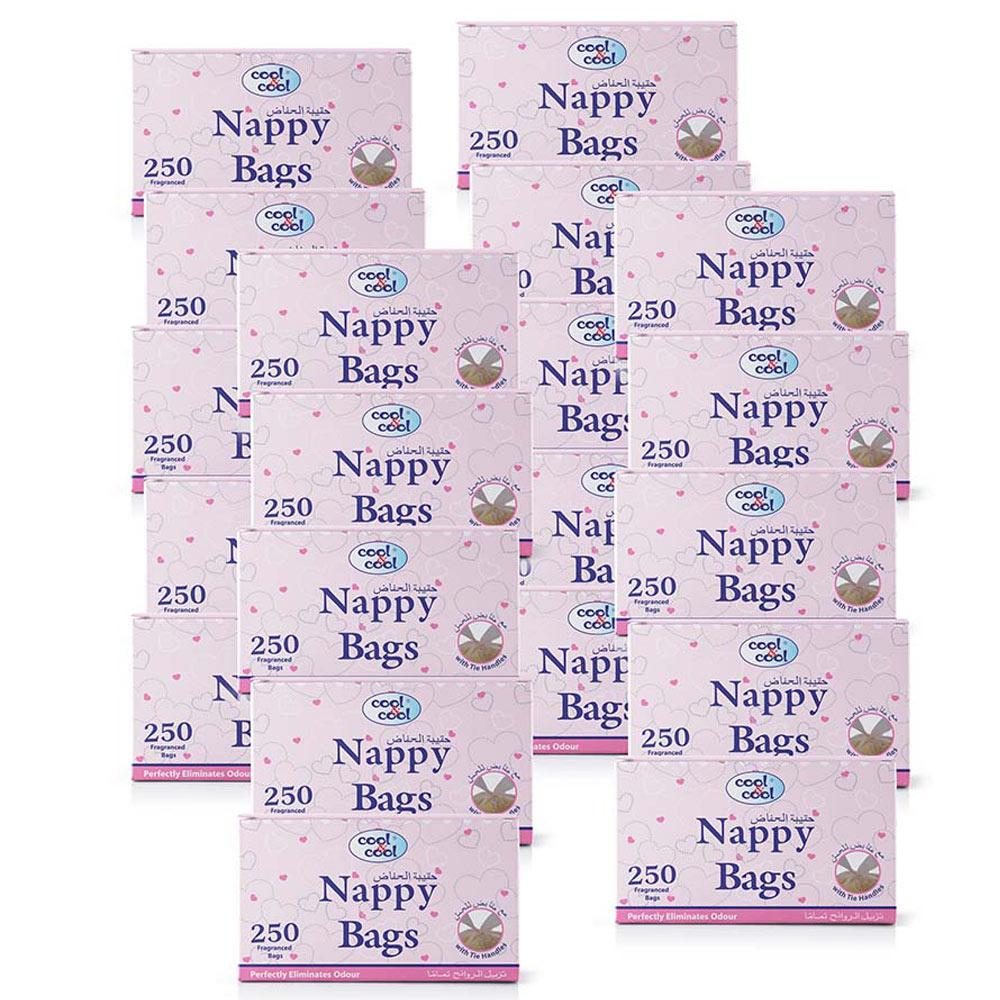 أكياس حفاضات للأطفال كول اند كول Cool & Cool Nappy Bags 250's (10 + 10 Free)