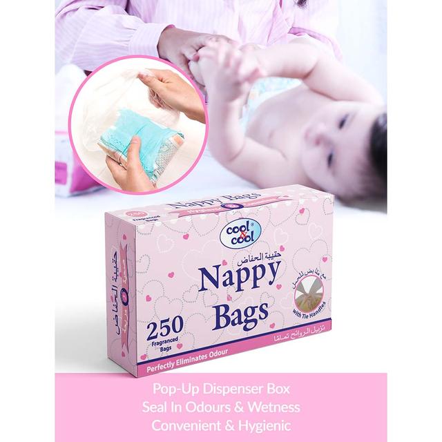 أكياس حفاضات للأطفال كول اند كول Cool & Cool Nappy Bags 250's (10 + 10 Free) - SW1hZ2U6OTM2MjEx
