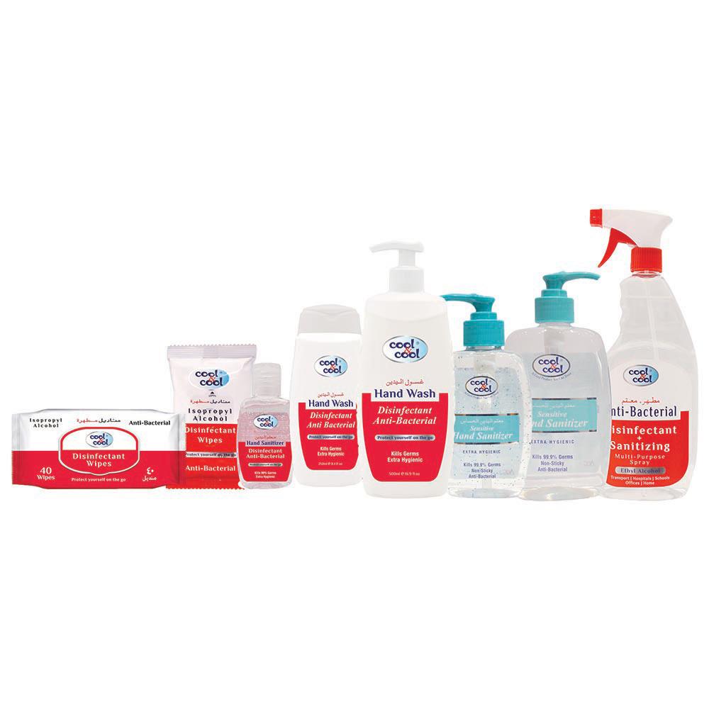 مجموعة النظافة المضادة للبكتيريا كول اند كول Cool & Cool Disinfectant & Anti-Bacterial Hygiene Pack of 8