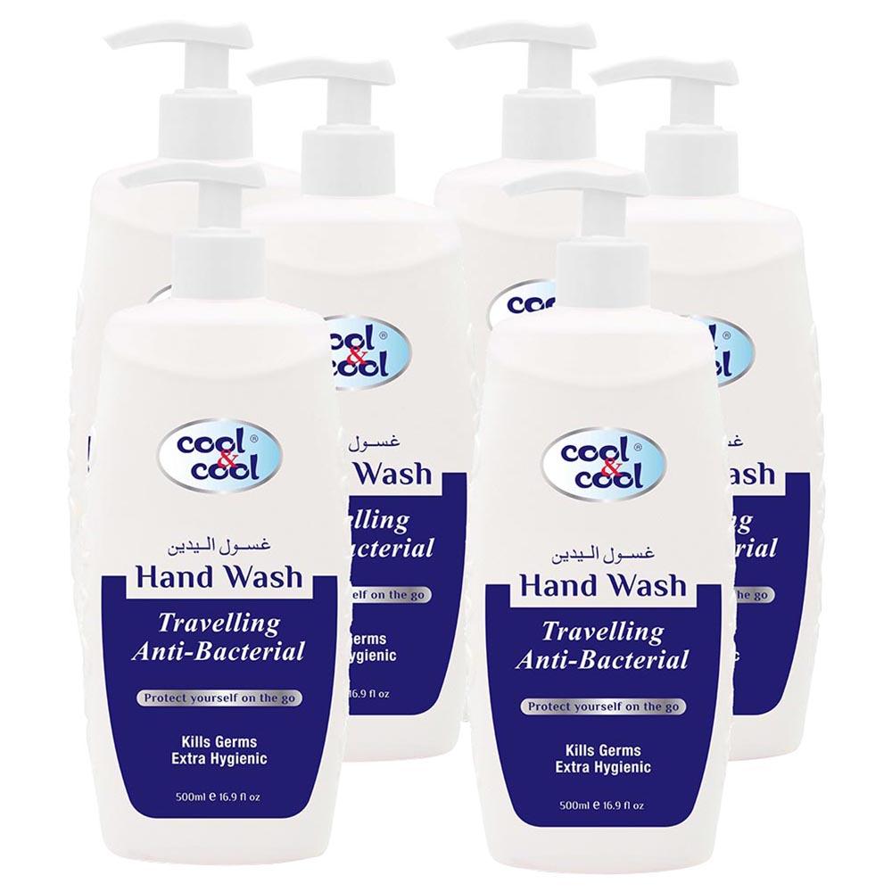 غسول اليدين المضاد للبكتيريا 500×6 مل كول اند كول Cool & Cool Anti-Bacterial Hand Wash Travelling 500ml x6