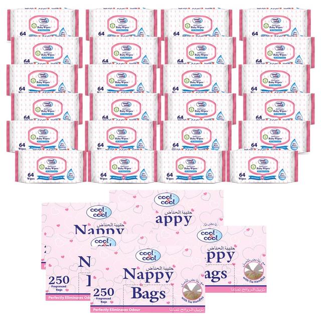 Cool &amp; Cool Cool & Cool - Baby Water Wipes + Nappy Bags - SW1hZ2U6OTM2MjIz