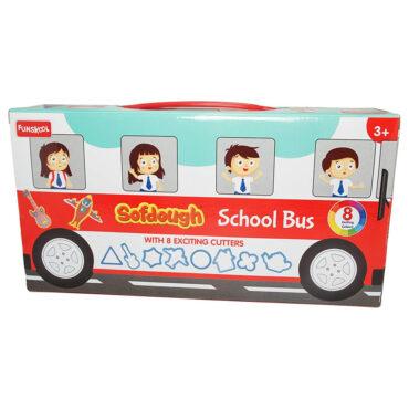 معجون للأطفال 8 علب حافلة المدرسة فونسكول Funskool Sofdough School Bus