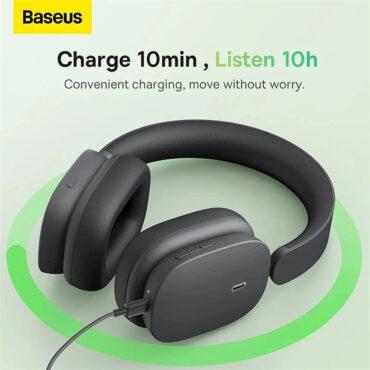 سماعة رأس لاسلكية بيسوز مع عزل الضجيج Baseus H1 Bowie Noise-Cancelling Wireless Headphone