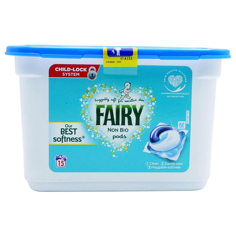 منظف غسالة ألبسة فيري Fairy Non Biological Washing Pods 15 Washes
