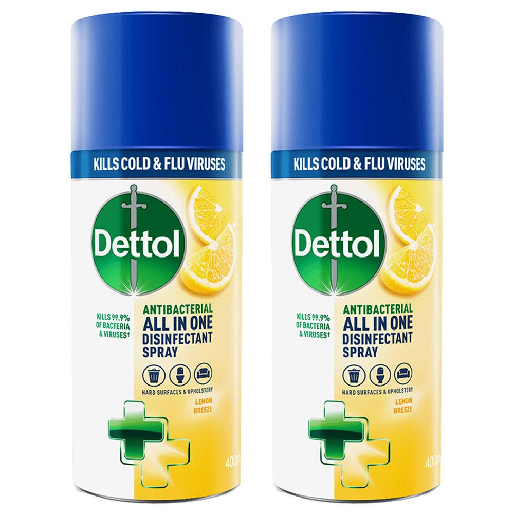 عرض بخاخ ديتول بالليمون 400 مل عدد 2 ديتول Dettol Disinfectant Spray Lemon