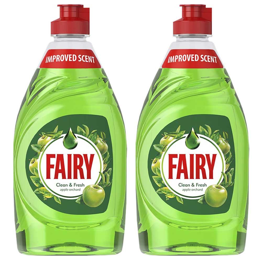سائل غسيل أطباق فيري قطعتين Fairy Dishwashing Liquid Apple 433ml Pack of 2