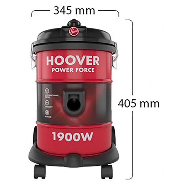 مكنسة كهربائية 1900وات 18 لتر هوفر Hoover Powerforce Vacuum Cleaner With Blower - SW1hZ2U6OTM3Njgz