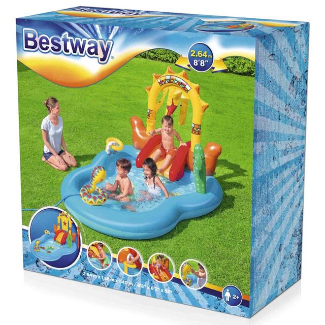 مسبح بيست واي للأطفال مع زحليقة Bestway H2Ogo! Wild West Inflatable Kids Water Play Center - SW1hZ2U6OTE1NDQ0