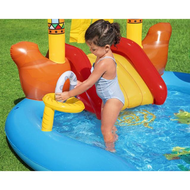 مسبح بيست واي للأطفال مع زحليقة Bestway H2Ogo! Wild West Inflatable Kids Water Play Center - SW1hZ2U6OTE1NDQ4