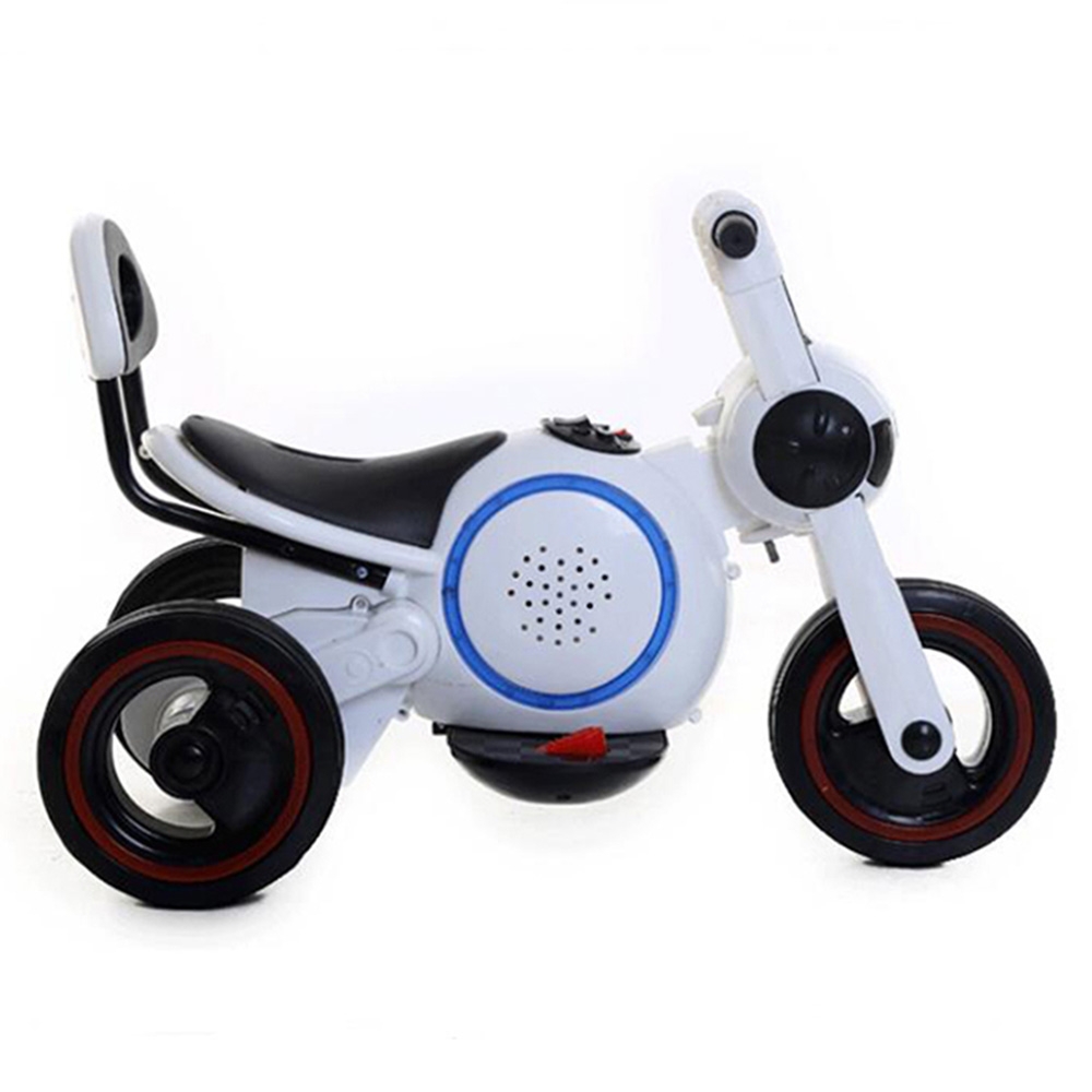 دراجة نارية بثلاث عجلات كهربائية للأطفال 6v 1.5km/h  ميجا ستار أبيض Megastar Ride On Astro Mini Space Led Motorcycle 6V