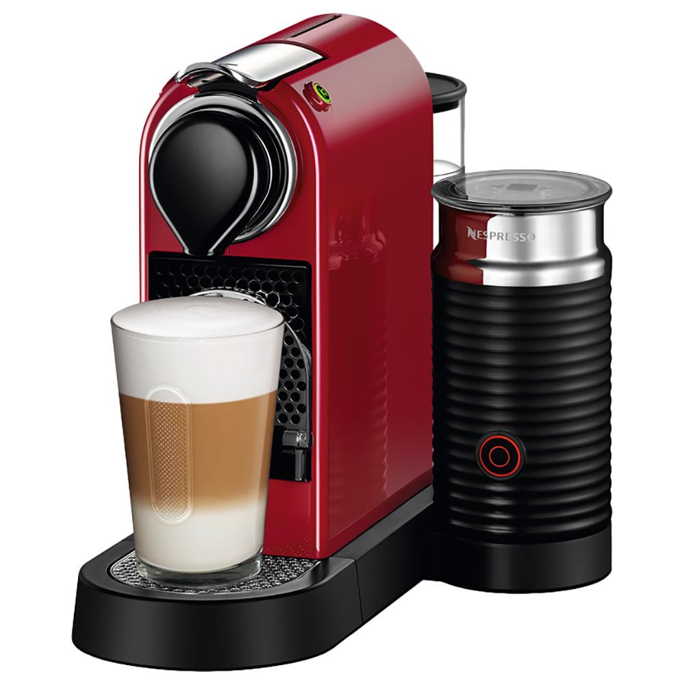 ماكينة قهوة سيتيز أند ميلك 1260 وات أحمر نسبريسو NESPRESSO CitiZ & Milk Coffee Machine