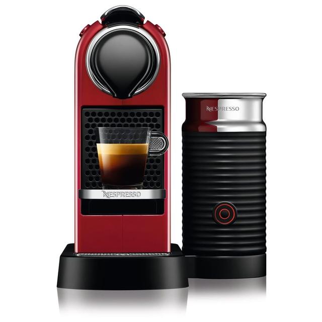 NESPRESSO - CitiZ & Milk Cherry Red Coffee Machine - SW1hZ2U6OTQzNzMw