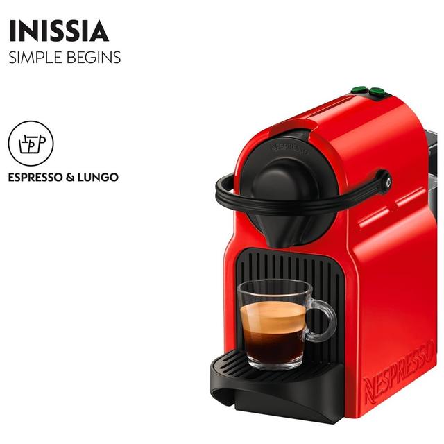 ماكينة قهوة اينسيا أحمر 0.7لتر نسبريسو NESPRESSO Inissia C40 Coffee Machine - SW1hZ2U6OTQzNDY1