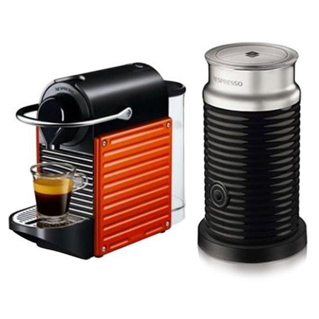 NESPRESSO - Pixie Bundle Red + Aero 3594 Bk Coffee Machine - SW1hZ2U6OTQzNTcw