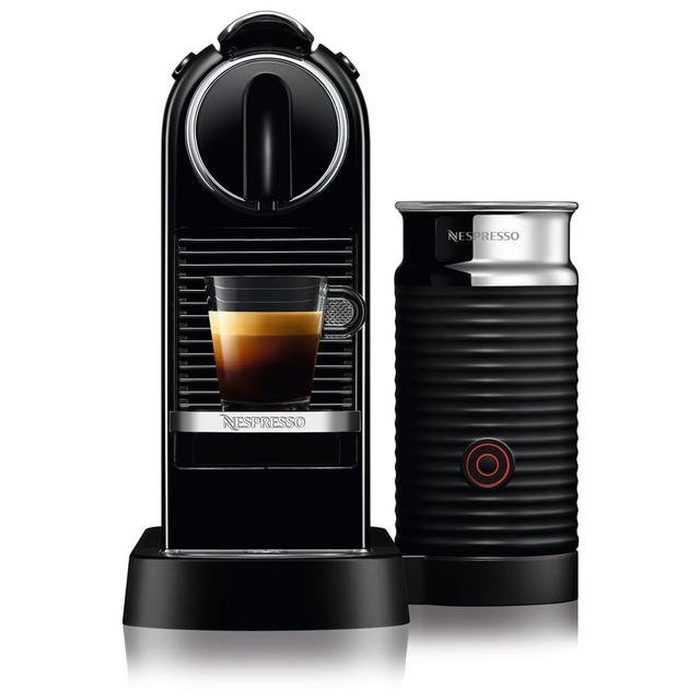 ماكينة قهوة سيتيز أند ميلك 1260 وات أسود نسبريسو NESPRESSO CitiZ & Milk D123 Coffee Machine - SW1hZ2U6OTQzNzc4