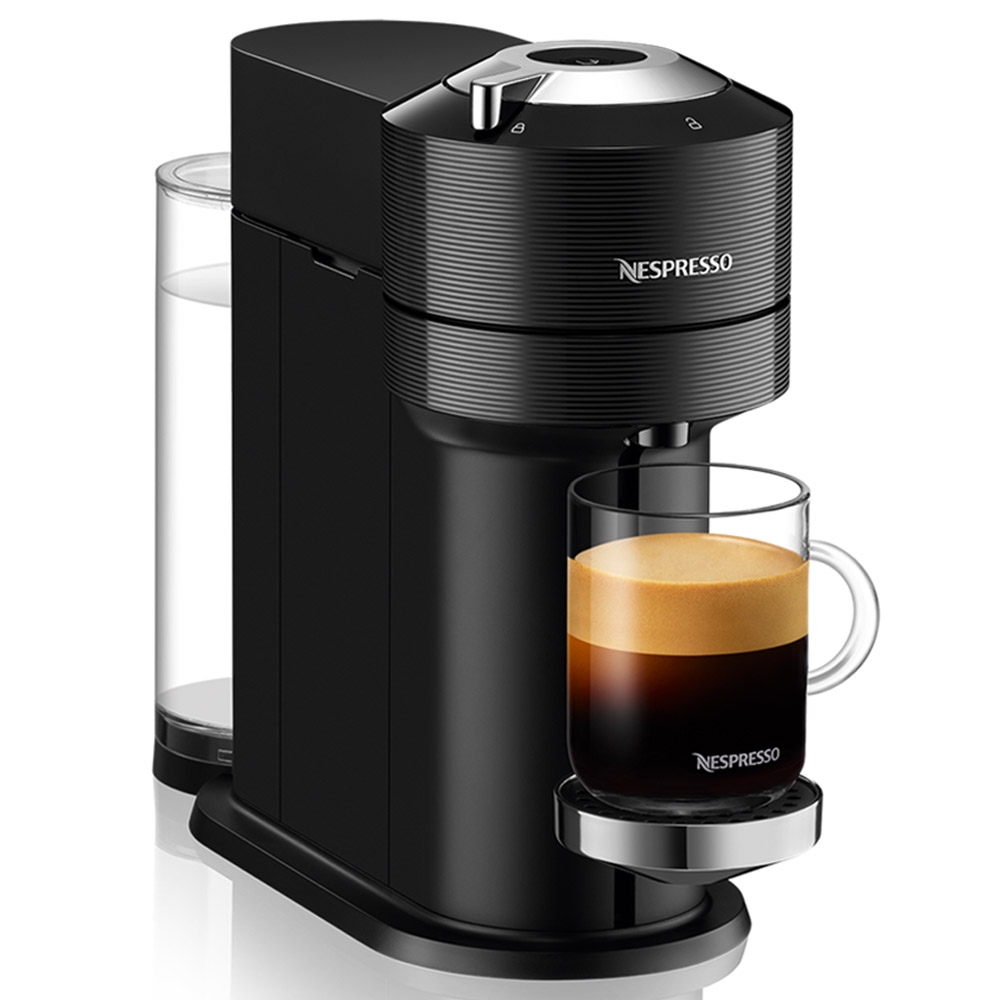 الة نسبريسو فيرتو نكست مع خافق حليب أسود نسبريسو Nespresso Vertuo Next Bundle Coffee Machine