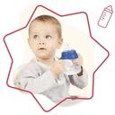 كوب شرب تدريبي للأطفال الصغار 180 مل بادابول Anti-Leakage Drinking Non Spill Cup Blue - Badabulle - SW1hZ2U6OTE4MDE3