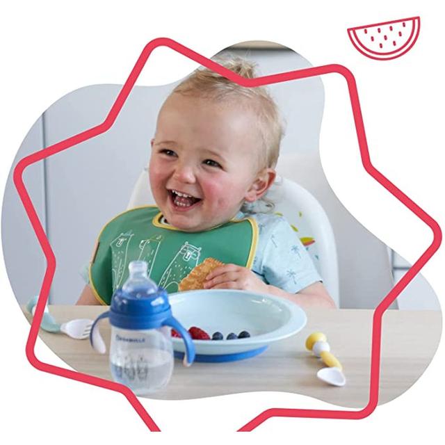 مجموعة أطباق طعام للأطفال 3 قطع بادابول Non-Slip & Unbreakable Plates - Pack of 3 - Badabulle - SW1hZ2U6OTE4MjUx