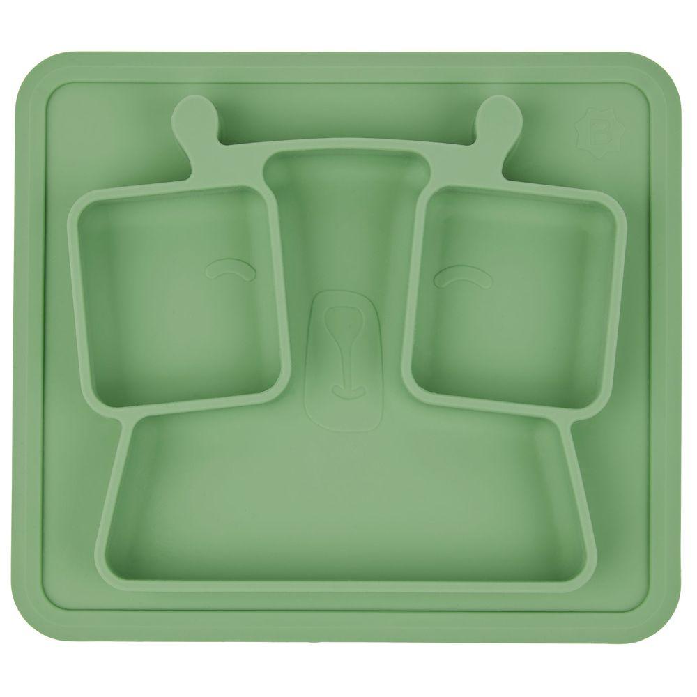 طبق طعام سيليكون مقسم للأطفال بادابول Non-Slip Compartment Plate - Badabulle