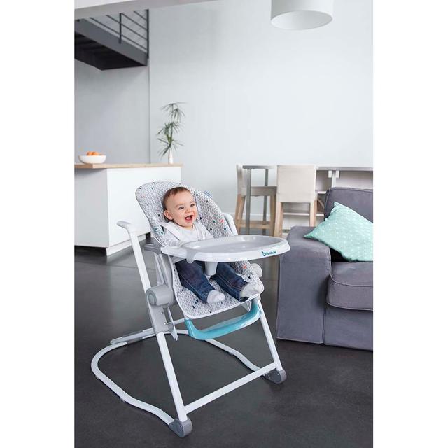 كرسي مرتفع مدمج قابل للطي للأطفال بادابول Flat Folding & Multi-Positioning High Chair - Badabulle - SW1hZ2U6OTE4NzA5