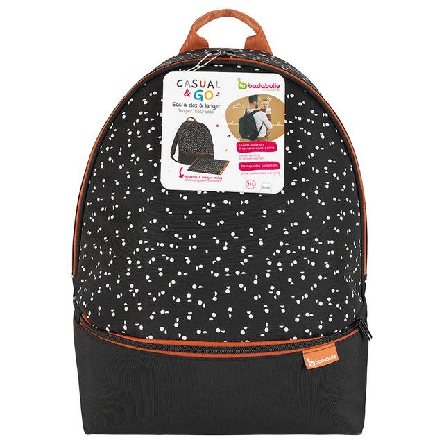 حقيبة مستلزمات أطفال أسود بيبي موف Baby Changing Bag Backpack - Black - Badabulle - SW1hZ2U6OTE4NTc1