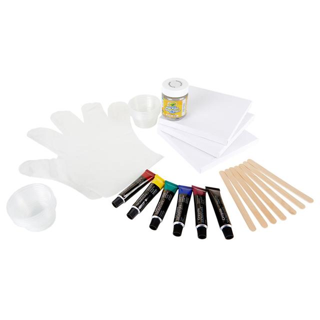 لعبة الرسم بسكب الطلاء من كرايولا للأطفال Crayola Signature Paint Pour Mini Canvas Craft Kit - SW1hZ2U6OTIwNjYz