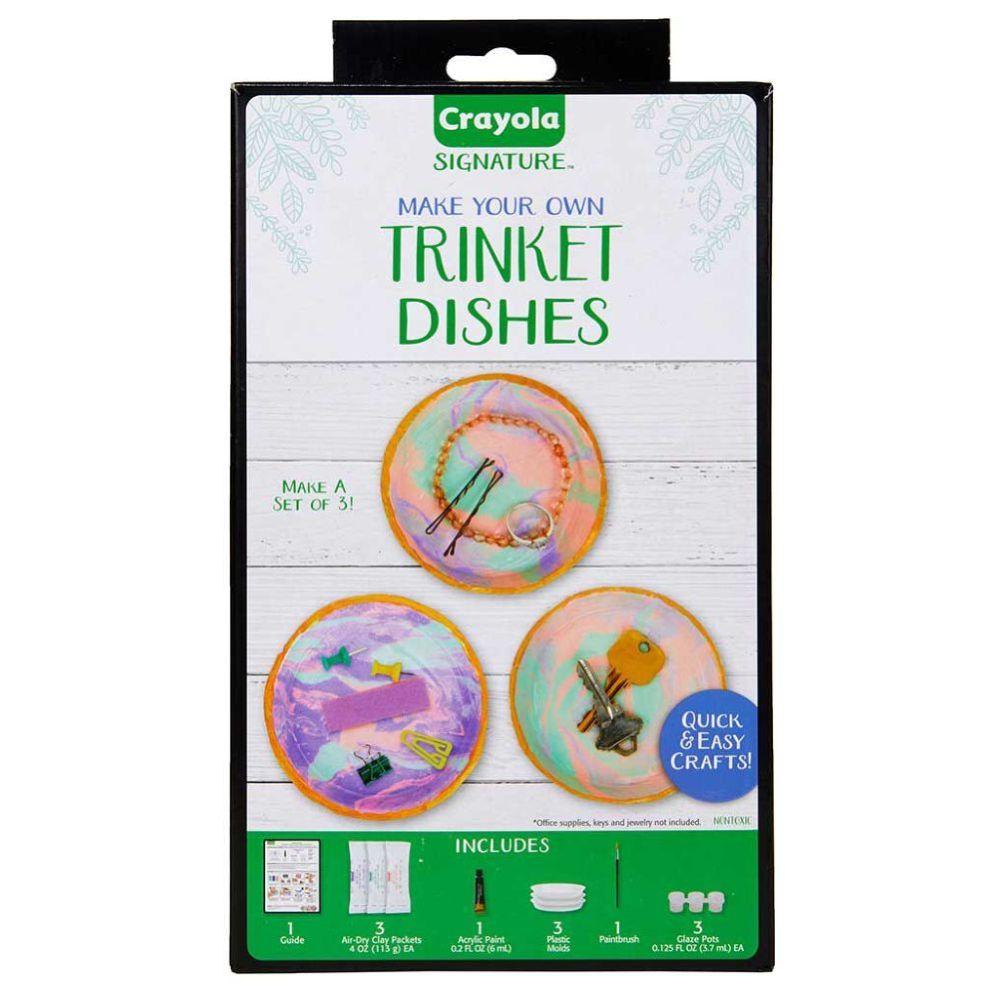 مجموعة صنع الأطباق الملونة من كرايولا Crayola  Signature Make Your Own Trinket Dishes