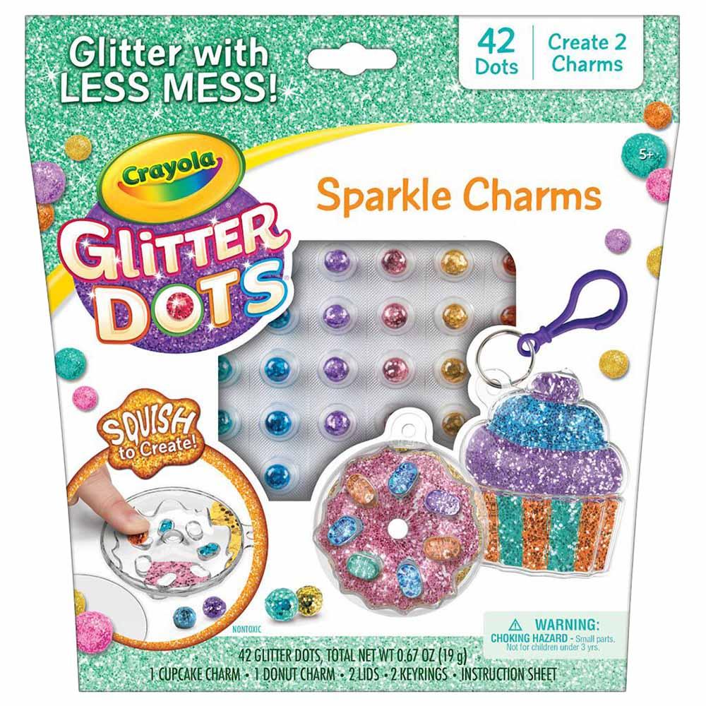 لعبة كرات الصلصال اللامعة سباركل شارمز للأطفال من كرايولا Crayola Glitter Dots Sparkle Charms