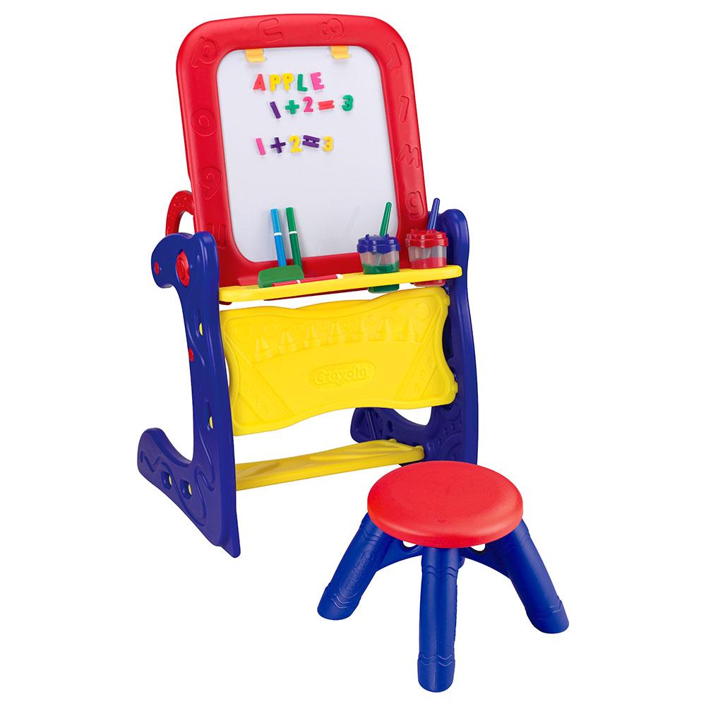 لوحة رسم للأطفال مع كرسي من كرايولا Crayola Grow'n Up Qwikflip Activity Center
