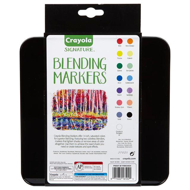 لعبة أقلام قابلة للدمج من كرايولا للأطفال 16 قطعة  Crayola  Signature Blending Markers 16pcs - SW1hZ2U6OTIwNzE4