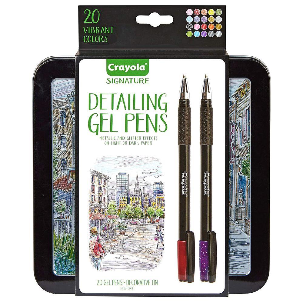 أقلام جل للتحديد من كرايولا 20 قطعة  Crayola  Signature Detailing Gel Pens 20pcs