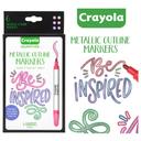 Crayola - Signature Metallic Outline Paint Markers - 6pcs - SW1hZ2U6OTIwMTgy