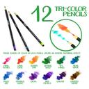 أقلام تلوين خشبيه ثلاثية اللون 12 قطعة من كرايولا مع علبة مزخرفة Crayola tri shade colored pencils with Decorative tin 12 pcs - SW1hZ2U6OTIwNjI3