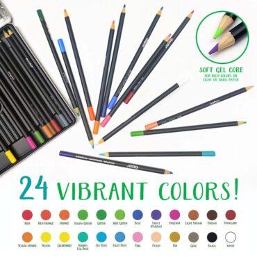 أقلام التلوين الخشبية بليند آند شايد من كرايولا 24 قطعة  Crayola Signature Blend & Shade Colored Pencils 24pcs