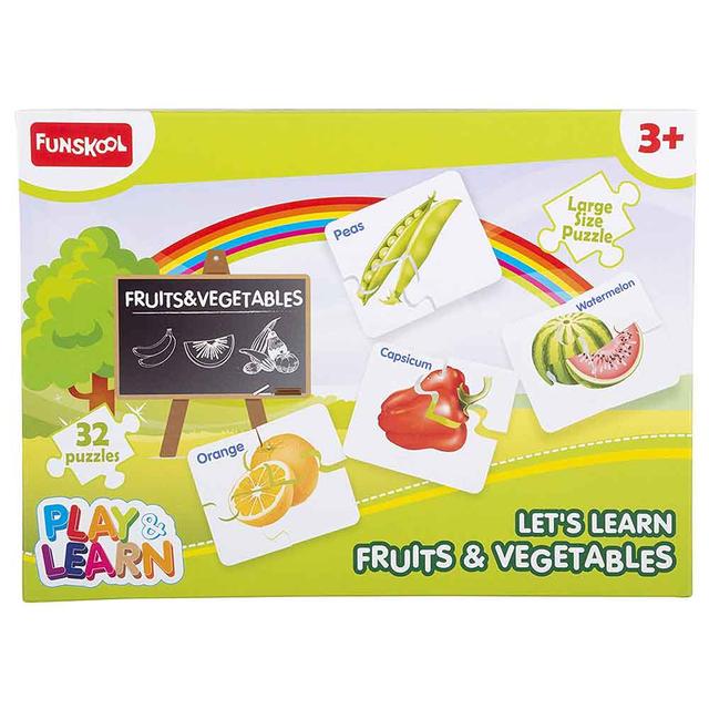 العاب الغاز للاطفال فواكه وخضروات فونسكول Funskool Fruits & Vegetables Puzzle - SW1hZ2U6OTIxNzQ4