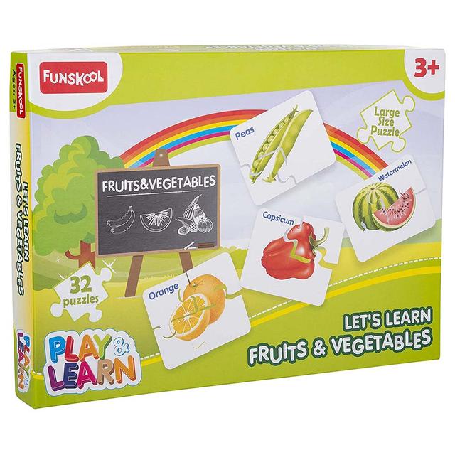 العاب الغاز للاطفال فواكه وخضروات فونسكول Funskool Fruits & Vegetables Puzzle - SW1hZ2U6OTIxNzU2