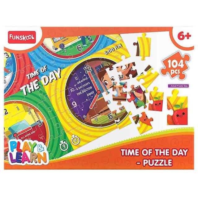 ألعاب ألغاز للأطفال فونسكول Funskool Time Of The Day Puzzle - SW1hZ2U6OTIxODE4