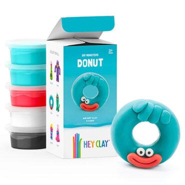 معجون للأطفال 5 علب هاي كلاي دونات Hey Clay Colorful Donut Modelling Air-Dry Clay